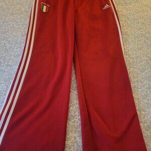 Adidas Italian themed track/sweat pants, Large, Red